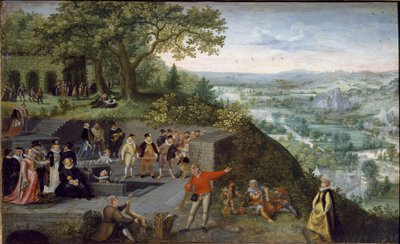 Imperador Rudolf II em uma cura para a bebida (óleo sobre tela, c.1593) de Lucas van Valckenborch