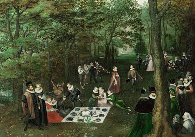 primavera. O Piquenique ... (óleo sobre tela) de Lucas van Valckenborch