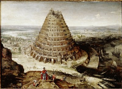 A torre de Babel (óleo sobre painel de Lucas van Valckenborch
