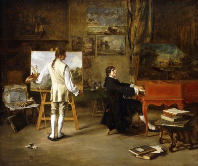 Pergolês no estúdio de Joseph Vernet, 1880 de Lucien Alphonse Gros