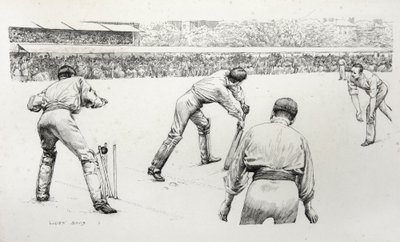 Uma partida em Lords (tinta) de Lucien Davis