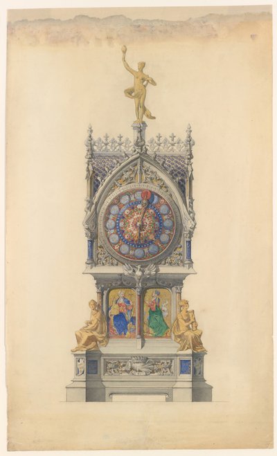 Design para Relógio Esmaltado, ca. 1882. de Lucien Falize