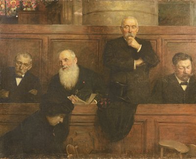 Os Guardiões da Igreja (óleo sobre tela) de Lucien Hector Jonas