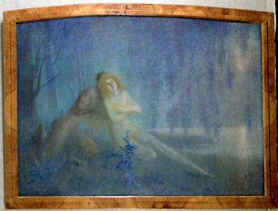 História Azul (óleo sobre tela) de Lucien Levy-Dhurmer