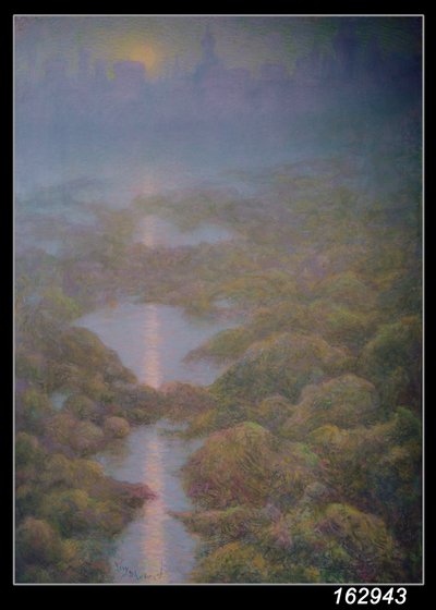 A minha mãe, Noite com vista para Ys (pastel sobre papel) de Lucien Levy-Dhurmer