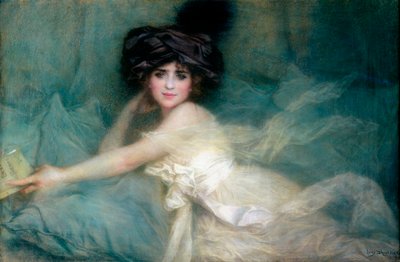 Retrato de Mademoiselle Carlier ou A Dama do Turbante de Lucien Levy Dhurmer