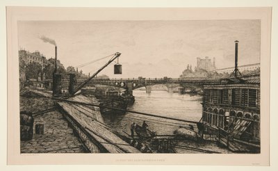 A Pont des Saints-Peres em Paris de Lucien Marcelin Gautier
