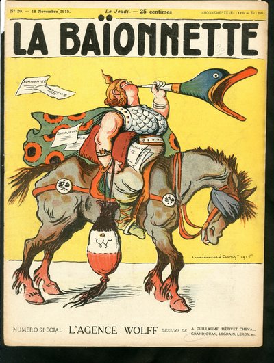 Capa de "La Baionnette", Sátira Colorida de Lucien Metivet