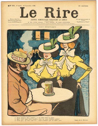 Capa de "Le Rire", Sátira Colorida de Lucien Metivet