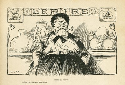 Ilustração em Le Rire, 08/06/12 - Após a visita do Presidente - Fallieres Armand (1841-1931) (gravura) de Lucien Metivet