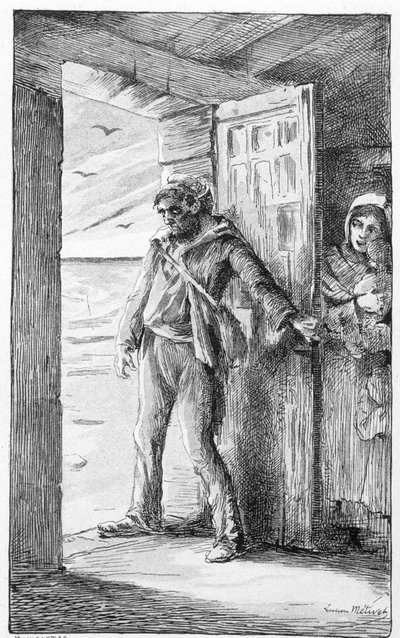 ilustração para a canção "le retour du marin" (gravura) de Lucien Metivet