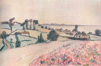 De um desenho em giz colorido de Lucien Pissarro, século c20 de Lucien Pissaro