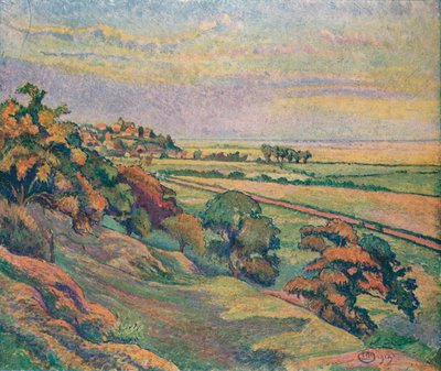 Centeio de Cadborough, Sunset, 1913 de Lucien Pissaro