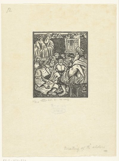 Encontro de Boaz com os dez anciãos de Lucien Pissarro