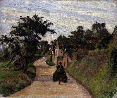 Eragny, A Estrada de Gisars para Bazincourt de Lucien Pissarro