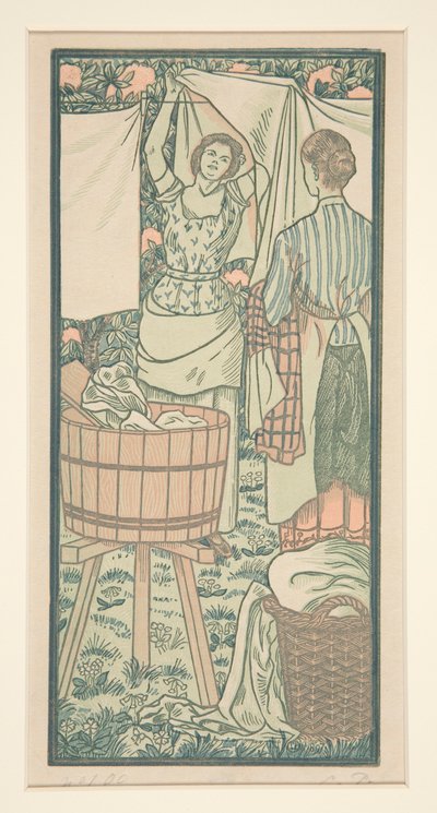 Pendurando a Lavagem de Lucien Pissarro