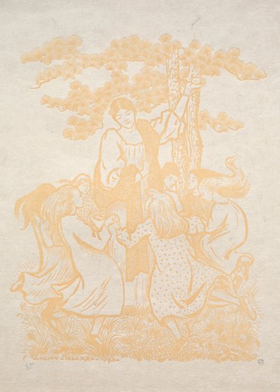 Ilustração 25: La Ronde, 1893. de Lucien Pissarro