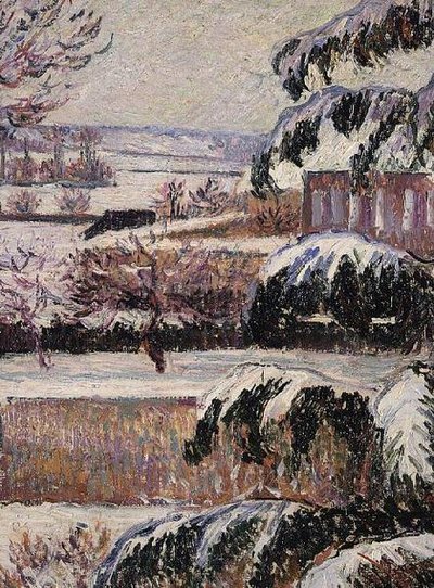 Impressão de Neve, Eragny de Lucien Pissarro