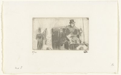 Carruagem na chuva de Lucien Pissarro
