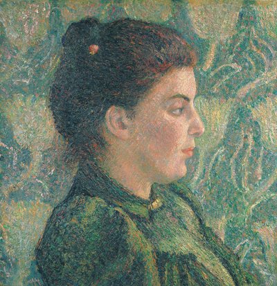 Retrato de Esther em perfil de Lucien Pissarro