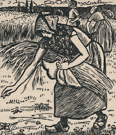 Ruth Gleaning, 1919 de Lucien Pissarro