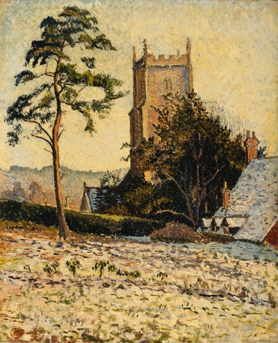 A Igreja em East Knoyle, Thaw de Lucien Pissarro