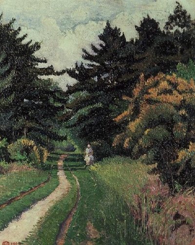 O Pinewood em Chipperfield Common de Lucien Pissarro