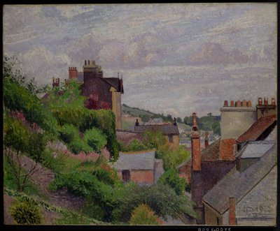 Os Telhados de Dartmouth de Lucien Pissarro