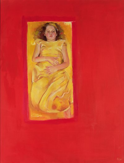 Rapariga na cama, 2004 (óleo sobre tela) de Lucinda Arundell