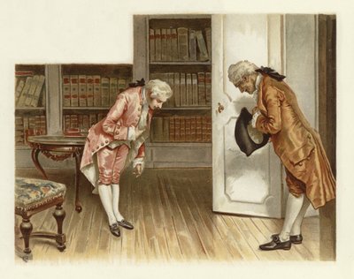 Ilustração para a escola para o escândalo (chromolitho) de Lucius Rossi