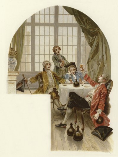 Ilustração para a escola para o escândalo (chromolitho) de Lucius Rossi