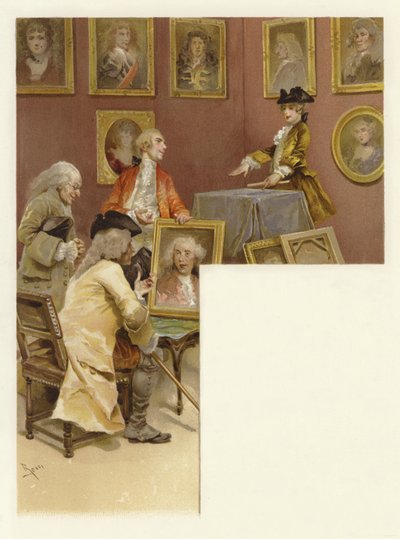 Ilustração para a escola para o escândalo (chromolitho) de Lucius Rossi