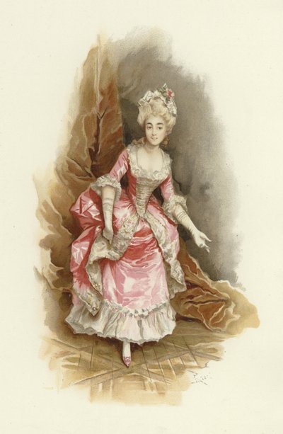 Ilustração para a escola para o escândalo (chromolitho) de Lucius Rossi