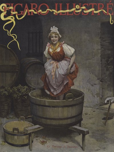 A colheita de Jeanneton (A colheita de Jeanneton). Capa do Ilustre Figaro, novembro de 1895 de Lucius Rossi