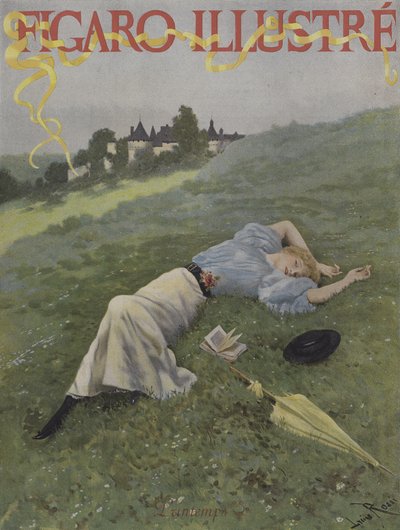 Primavera (Primavera). Capa do Ilustre Figaro, maio de 1896 de Lucius Rossi