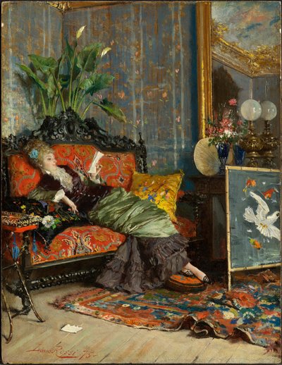 Jovem lendo, 1875 de Lucius Rossi
