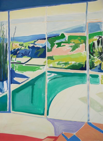 Pátio, 2022 (óleo sobre tela) de Lucy Smallbone