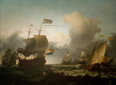 A transferência do comando supremo ao almirante Michiel de Ruyter b de Ludolf Backhuysen