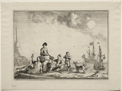 Fish Vender de Ludolf Backhuysen