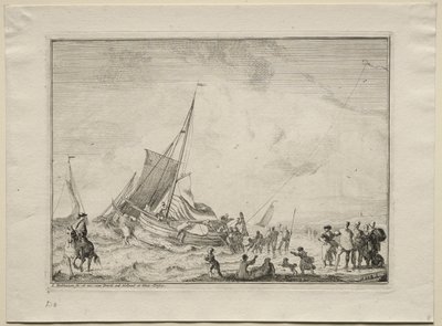 Lançamento de um navio de Ludolf Backhuysen