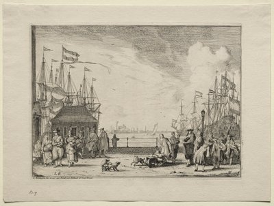 Porto em Amsterdã de Ludolf Backhuysen