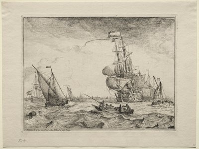Navios a toda a vela de Ludolf Backhuysen