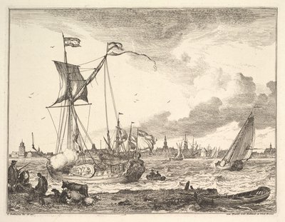 Cena de Harbor. de Ludolf Backhuysen I
