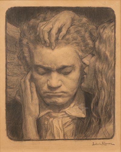 Beethoven ouvindo uma musa de Ludovic Alleaume