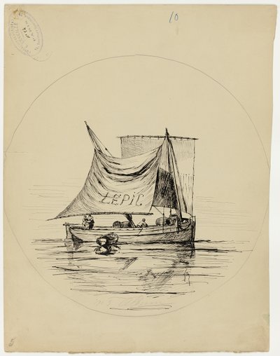 Design de placa para E. Leveille de Ludovic Napoléon Lepic