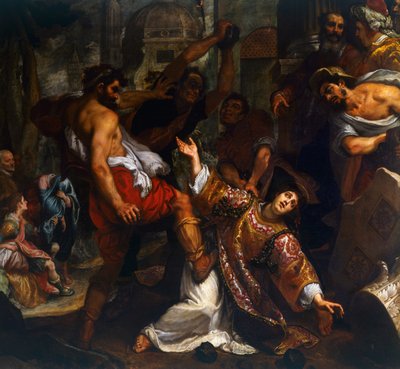 Martírio de Santo Estêvão, de Ludovico Cardi conhecido como il Cigoli (1559-1613), pintura. de Ludovico Cardi