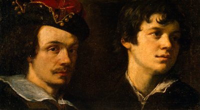 Duas cabeças, por Ludovico Cardi conhecido como il Cigoli (1559-1613), pintura. de Ludovico Cardi