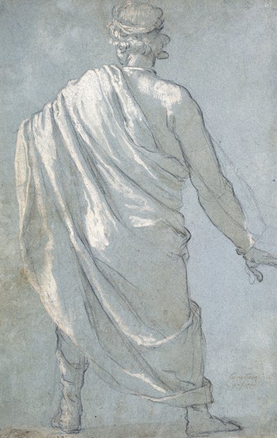 Um Homem Visto de Trás Vestindo um Manto de Ludovico Cardi Cigoli