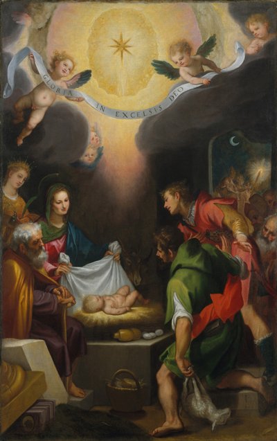 A Adoração dos Pastores com Santa Catarina de Alexandria de Ludovico Cardi Cigoli