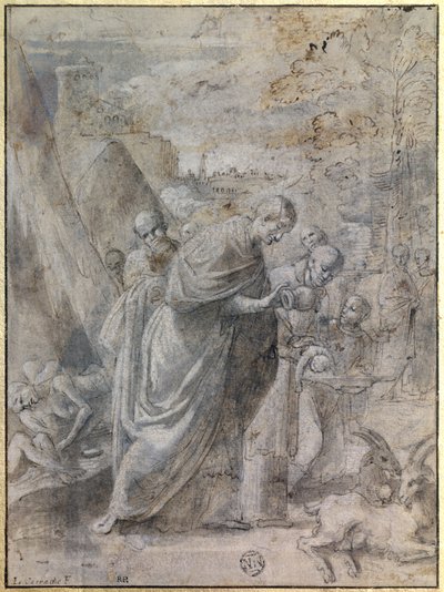 Batismo de um novo bebé de Ludovico Carracci
